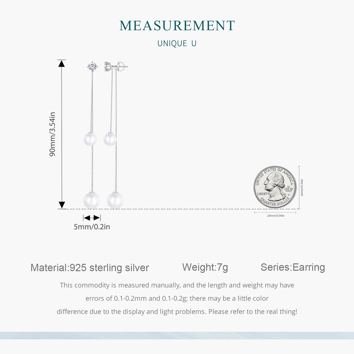 Double Pearl Drop Earring