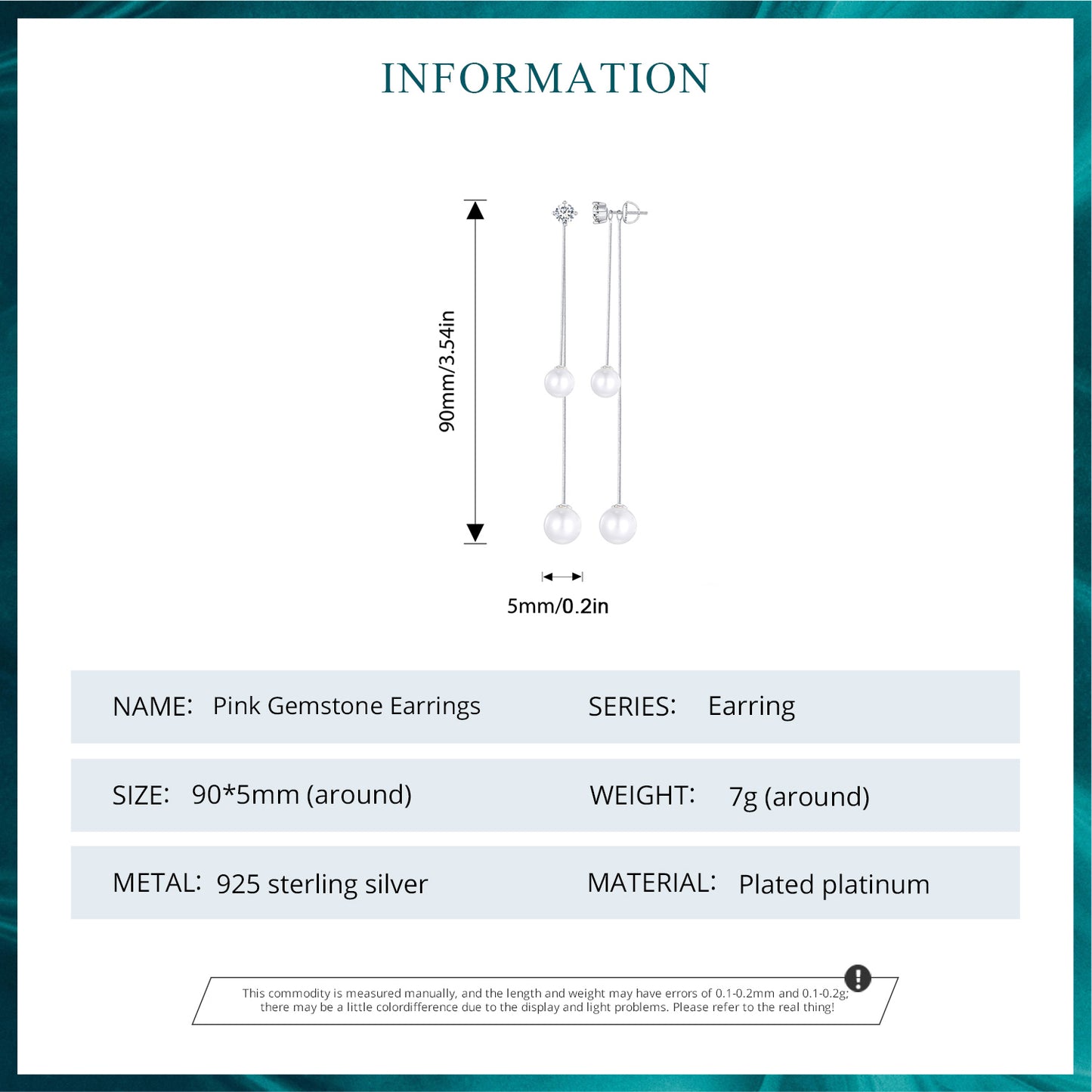 Double Pearl Drop Earring