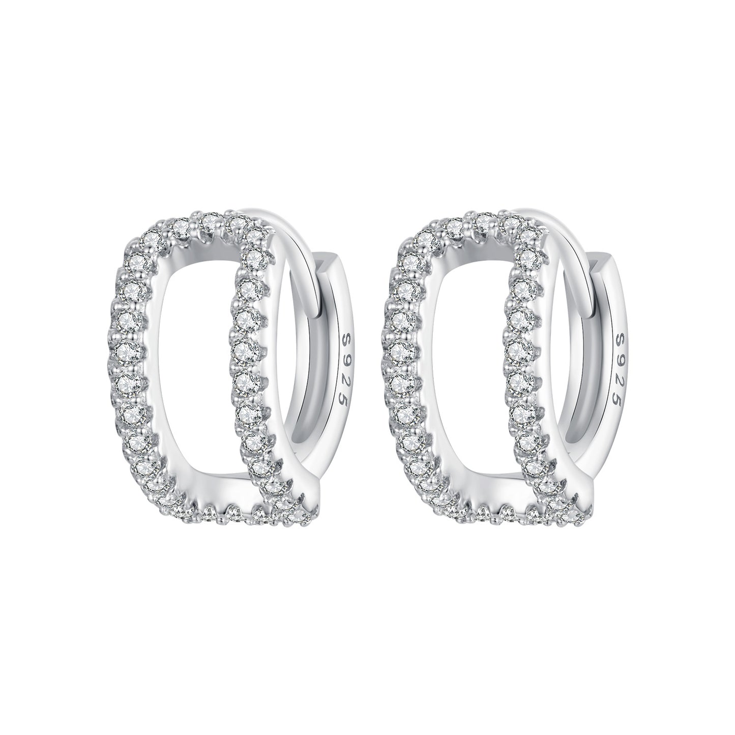 Rectangular Huggie Earring