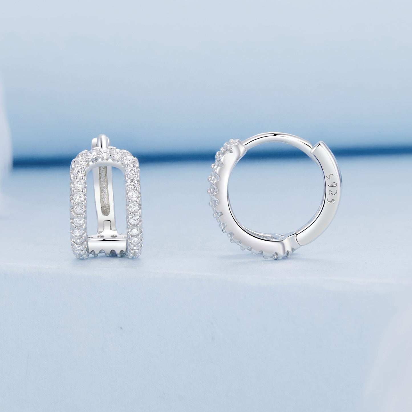 Rectangular Huggie Earring