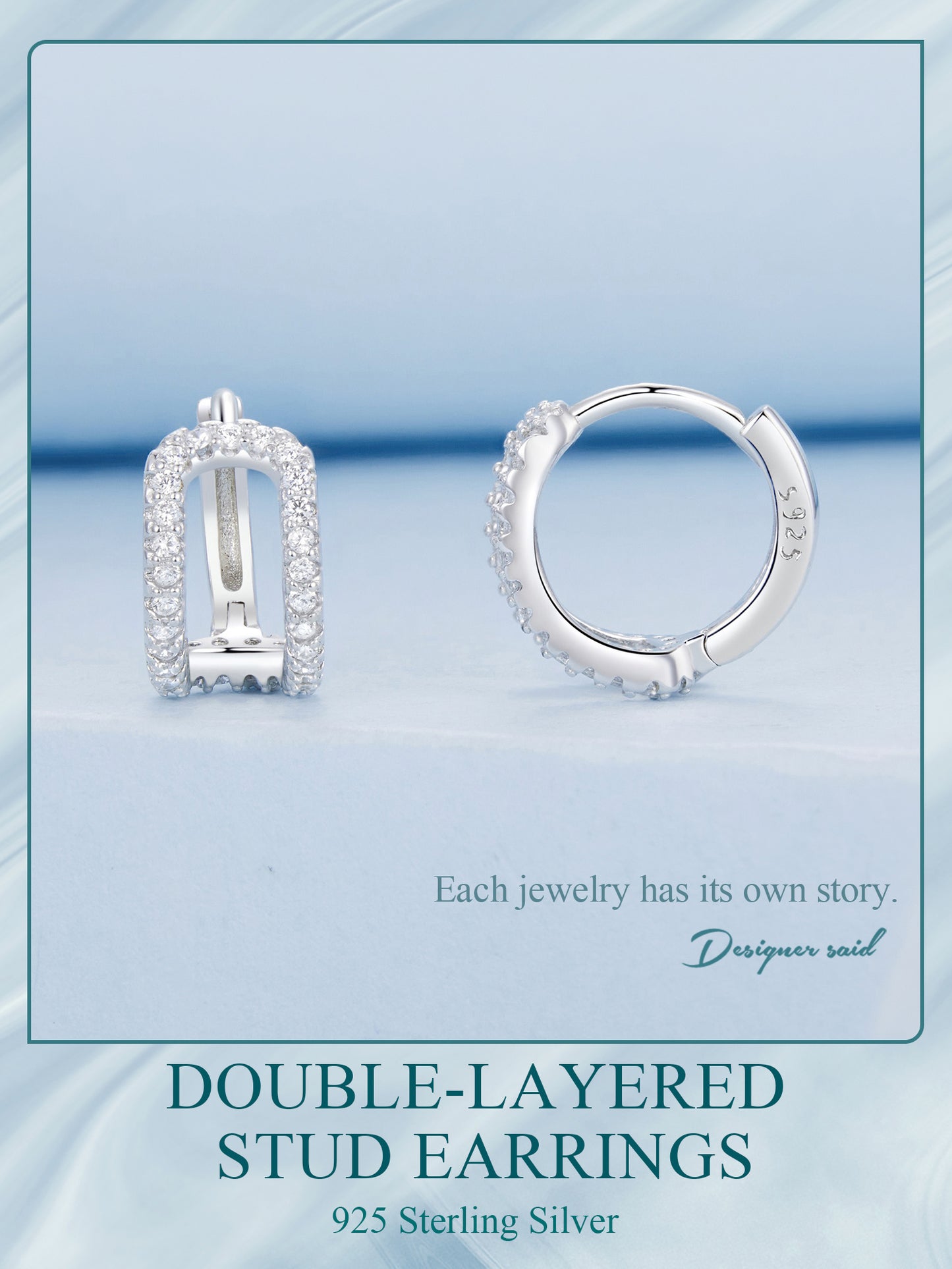 Rectangular Huggie Earring