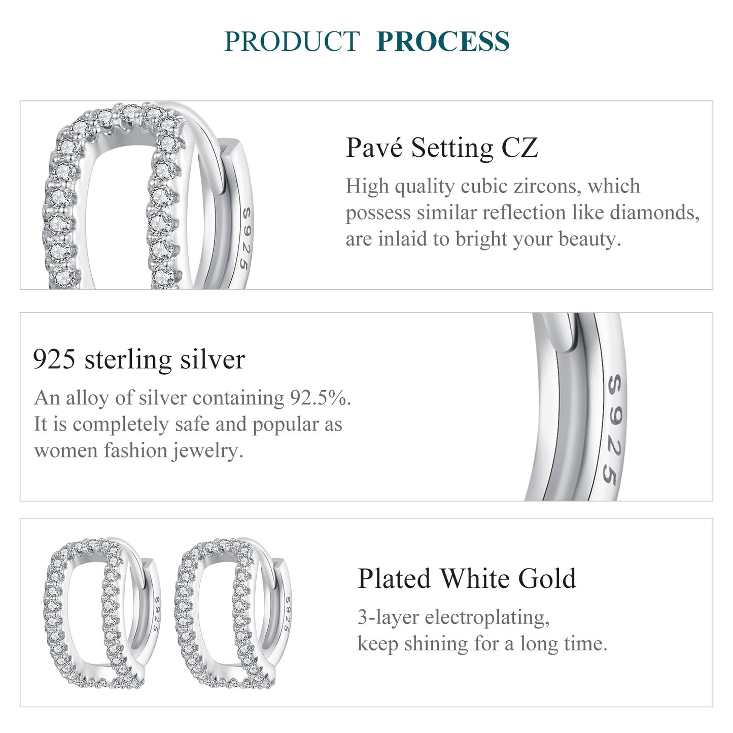 Rectangular Huggie Earring