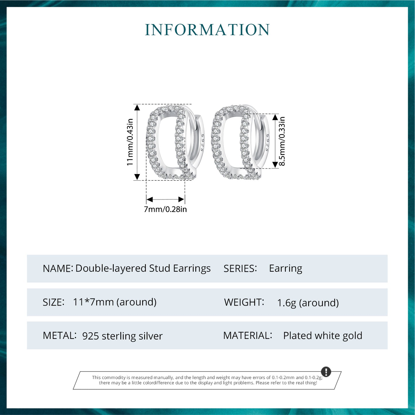 Rectangular Huggie Earring