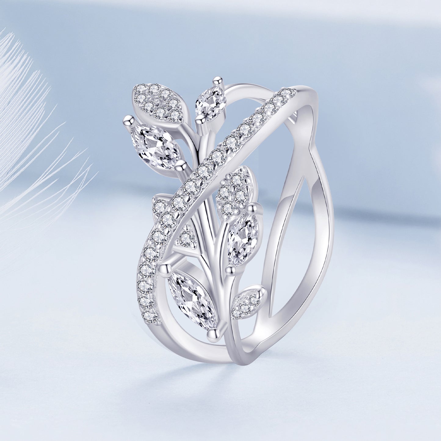 Marquise Leaf Vine Ring