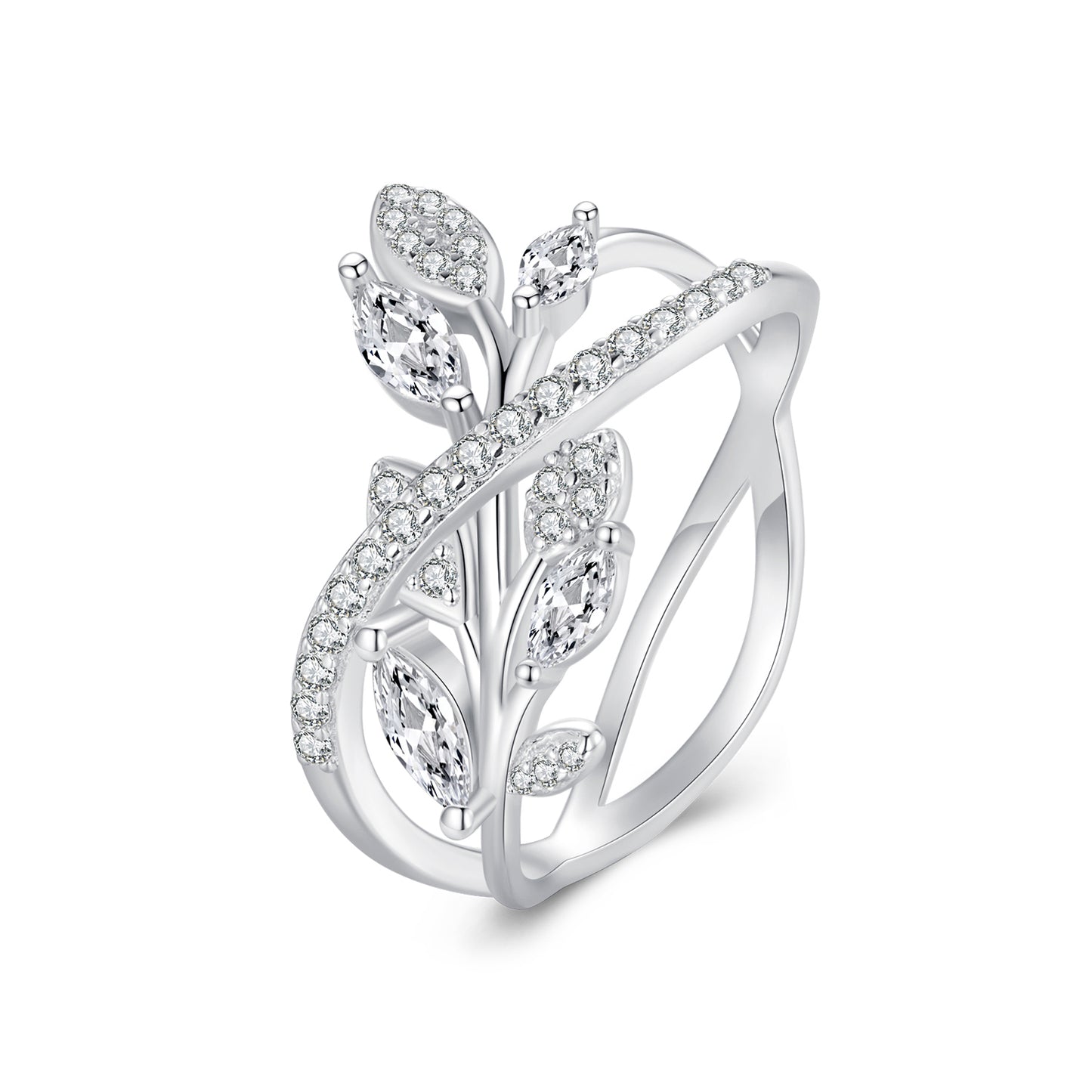 Marquise Leaf Vine Ring