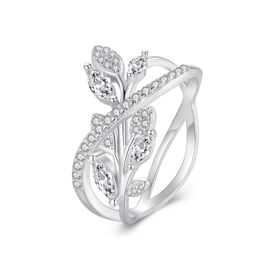 Marquise Leaf Vine Ring