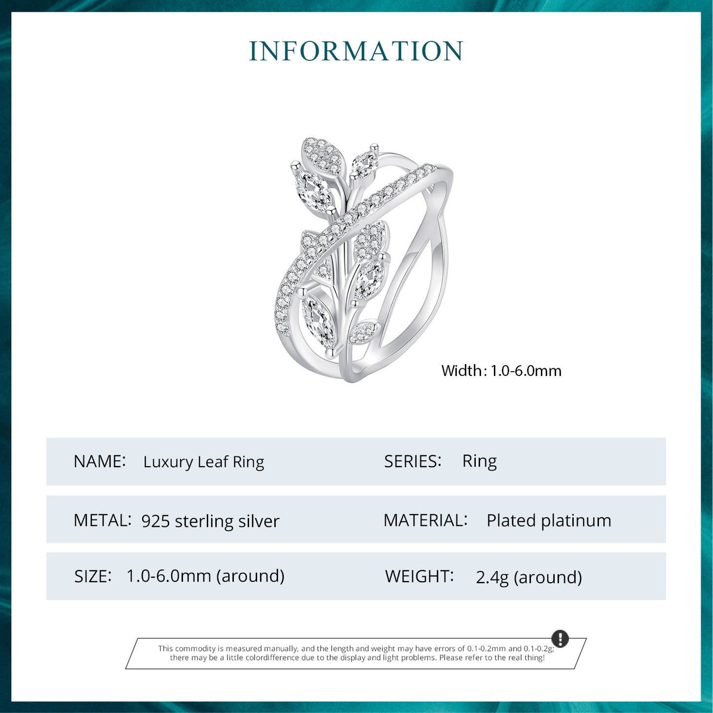 Marquise Leaf Vine Ring