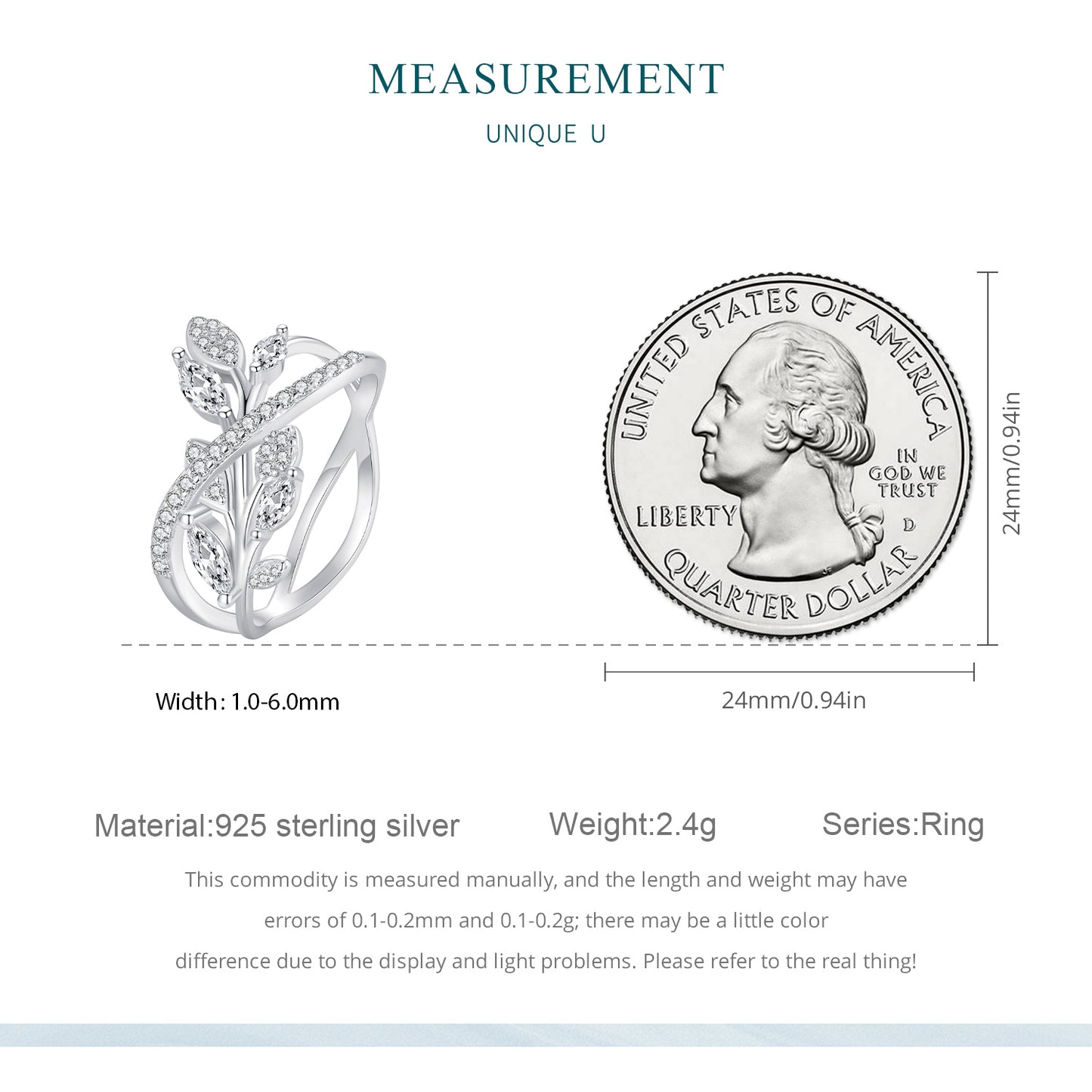 Marquise Leaf Vine Ring