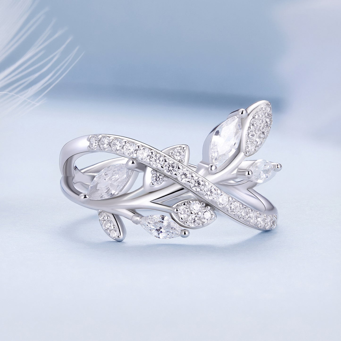 Marquise Leaf Vine Ring