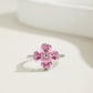 Pink Heart Clover Ring