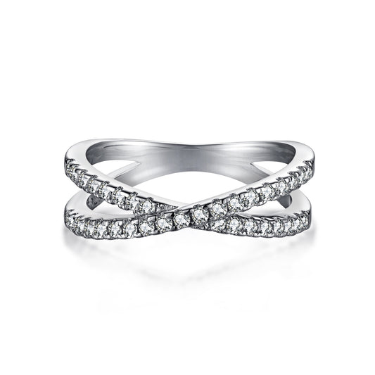 Crossover Pavé Ring