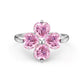 Pink Heart Clover Ring