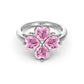 Pink Heart Clover Ring